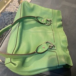 Coach Penelope Green Pebbled Leather Satchel